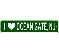 I Love Ocean Gate New Jersey Metal Wall Decor City Limit Sign
