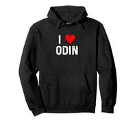 I Love Odin - Cœur - Dieu Nordique Vikings Warrior Valhalla Sweat à Capuche