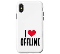 I Love Offline (Digital Detox) (Heart Graphic) Coque pour iPhone X/XS