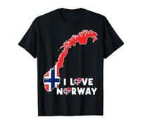 I Love Oslo Hello Norvège Carte Drapeau Proud Norvégien Daddy Mama T-Shirt
