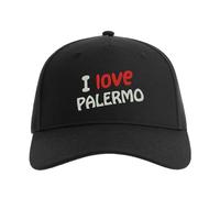 I Love Palermo City Italy Sicile Casquette de baseball brodée Flexfit pour homme Unisexe Sport Noir, Noir , taille unique