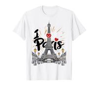 I Love Paris Tour Eiffel France Souvenir Français T-Shirt
