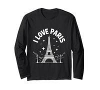I Love Paris Tour Eiffel Nuit Etoiles Manche Longue