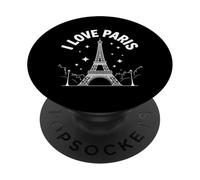 I Love Paris Tour Eiffel Nuit Etoiles PopSockets PopGrip Adhésif