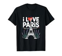 I Love Paris Tour Eiffel Vibes Lavande T-Shirt Graphique avec Valeur
