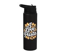 I Love Pasta Nœud papillon Rigatoni Cœurs Stainless Steel Insulated Water Bottle
