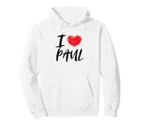 I Love Paul Red Heart Papa Petit ami Mari Fils Petit-Fils Sweat à Capuche