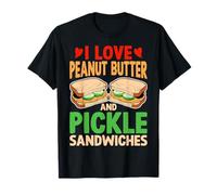 I Love Peanut Butter and Pickle Sandwichs Hommes Femmes Cadeaux T-Shirt
