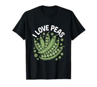 I Love Peas Fun Legumes Enthusiast Graphic T-Shirt Graphique avec Valeur