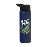 I Love Peas Funny Vegetable Amateurs Stainless Steel Insulated Water Bottle