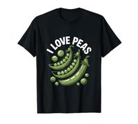I Love Peas Légumes Humour Vert Fun T-Shirt Graphique avec Valeur