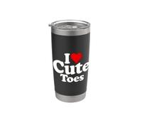 I Love Pedicure avec des orteils doux en forme de cœur Gobelet isotherme en acier inoxydable double paroi