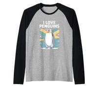 I Love Penguins Cute Penguin Amateur Manche Raglan