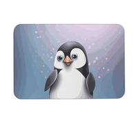 I Love Penguins Diatom Mud Tapis de bain absorbant l'humidité et la saleté, paillasson avec dos en caoutchouc antidérapant, tapis de sol pour salle de bain, baignoire, douche, évier