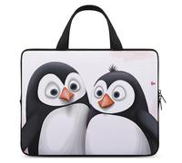 I Love Penguins Housse pour ordinateur portable ultra fine, légère et imperméable 10 pouces, matériau néoprène durable, sac de protection portable avec dragonne