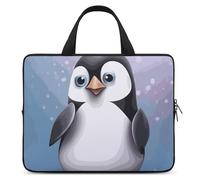 I Love Penguins Housse pour ordinateur portable ultra fine, légère et imperméable 10 pouces, matériau néoprène durable, sac de protection portable avec dragonne