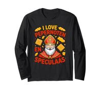 I Love Pepernoten Speculaas Sinterklaas Hollandais Saint-Nicolas Manche Longue