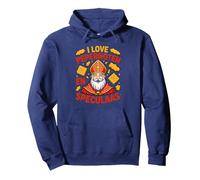 I Love Pepernoten Speculaas Sinterklaas Hollandais Saint-Nicolas Sweat à Capuche, Unisexe pour Adultes, Bleu Marine, S