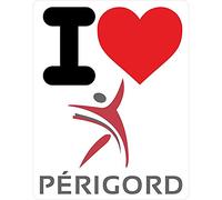 I love Périgord j'aime le Périgord autocollant adhésif sticker logo 712 - Taille : 8 cm