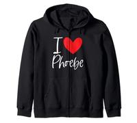 I Love Phoebe Nom personnalisé Fille Femme BFF Friend Cœur Sweat à Capuche
