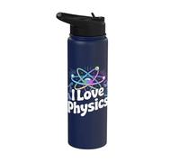 I Love Physics Atom Science Chimie Fun Stainless Steel Insulated Water Bottle