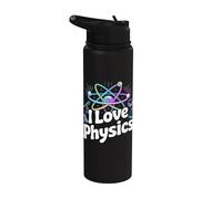 I Love Physics Atom Science Chimie Fun Stainless Steel Insulated Water Bottle