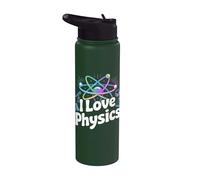 I Love Physics Atom Science Chimie Fun Stainless Steel Insulated Water Bottle