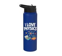 I Love Physics Calculatrice d'atomes Science Stainless Steel Insulated Water Bottle