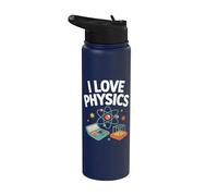 I Love Physics Calculatrice d'atomes Science Stainless Steel Insulated Water Bottle