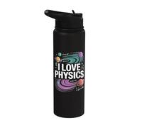 I Love Physics Planètes Univers Equation Stainless Steel Insulated Water Bottle