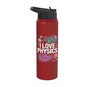 I Love Physics Planètes Univers Equation Stainless Steel Insulated Water Bottle