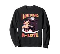 I Love Piano A-Lotl Sea Creature Kawaii Mignon Drôle Sweatshirt