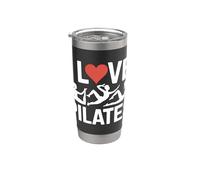 I Love Pilates Entraînement Motivation Design Gobelet isotherme en acier inoxydable double paroi