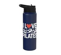 I Love Pilates Entraînement Motivation Design Stainless Steel Insulated Water Bottle