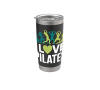 I Love Pilates Yoga Exercice d'entraînement Gobelet isotherme en acier inoxydable double paroi