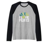 I Love Pilates Yoga Exercice d'entraînement Manche Raglan