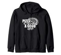 I Love Pizza, Cool Pizza Illustration Novelty Graphic Design Sweat à Capuche