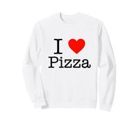 I Love Pizza, Cool Pizza Illustration Novelty Graphic Design Sweatshirt