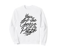 I Love Pizza, Cool Pizza Illustration Novelty Graphic Design Sweatshirt