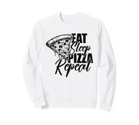 I Love Pizza, Cool Pizza Illustration Novelty Graphic Design Sweatshirt