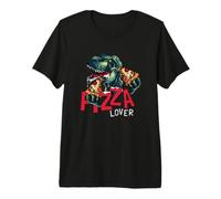I Love Pizza, Enjoy Dinosaur Eats Pizza, Cool Pizza Lovers T-Shirt Haut de Gamme