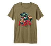 I Love Pizza, Enjoy Dinosaur Eats Pizza, Cool Pizza Lovers T-Shirt Haut de Gamme