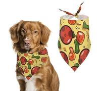 I Love Pizza Heart Bandana triangle pour chien en polyester lavable Bavoirs mignons pour animaux de compagnie pour chiens de taille moyenne et grande taille chiots et chats