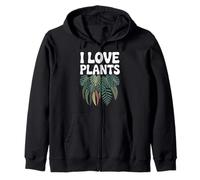 I Love Plants Monstera Fougère Feuilles Nature Verdure Sweat à Capuche
