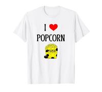 I Love Popcorn I Heart Popcorn Kernel Movie Lover T-Shirt
