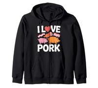 I Love Pork Bacon Jambon Pig Lovers Delight Sweat à Capuche