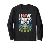I Love Porto Rico Coqui Frog Tropical Vibes Manche Longue