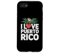 I Love Porto Rico Grenouille Cœur Feuilles de Palmier Coque pour iPhone SE (2020) / 7 / 8