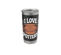 I Love Pottery Wheel Clay Maker Craft Gobelet isotherme en acier inoxydable double paroi