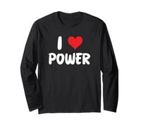 I Love Power Heart Politics Centrale électrique Solaire Manche Longue